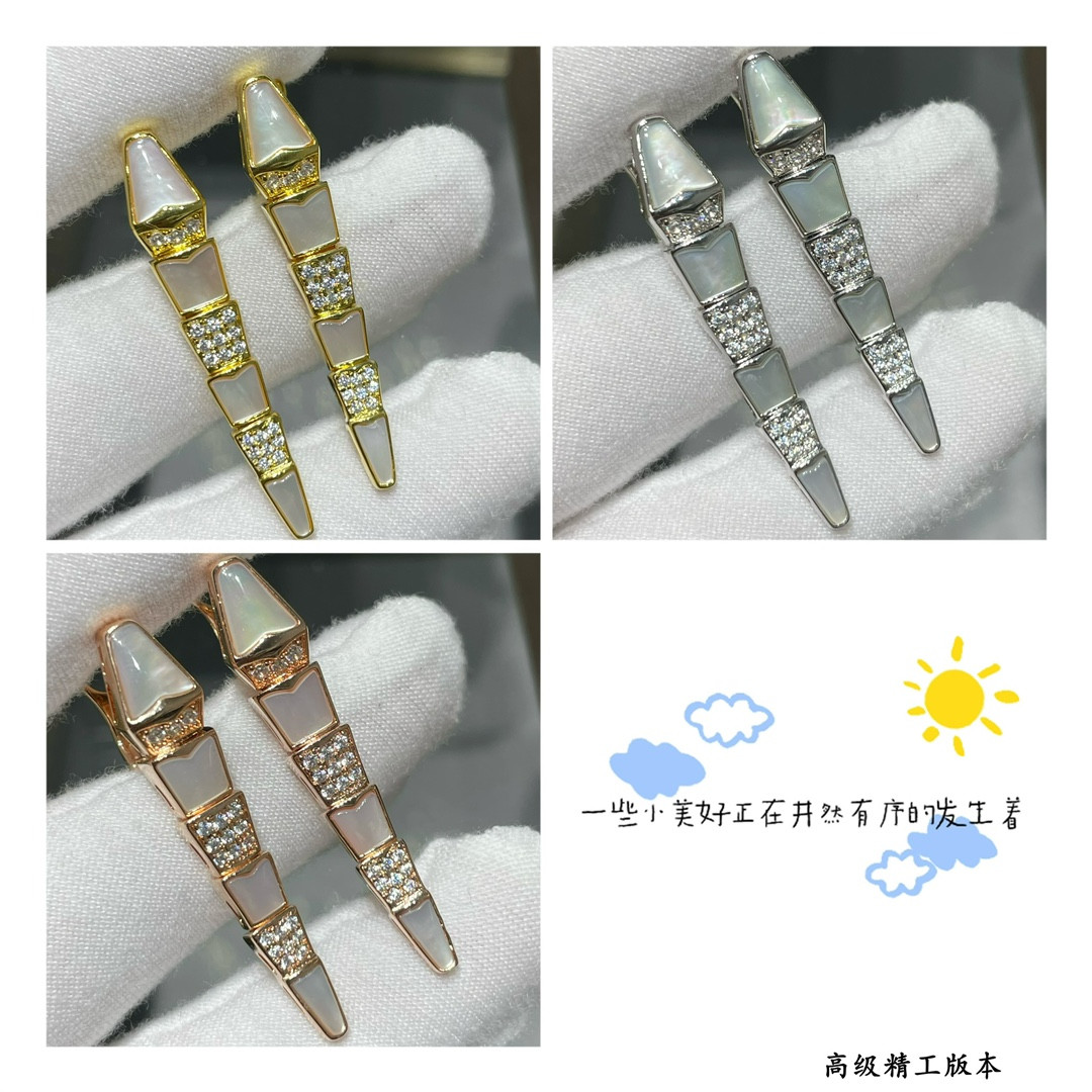 Bv1g*ai Advanced Mechanical Shell Snake Earrings