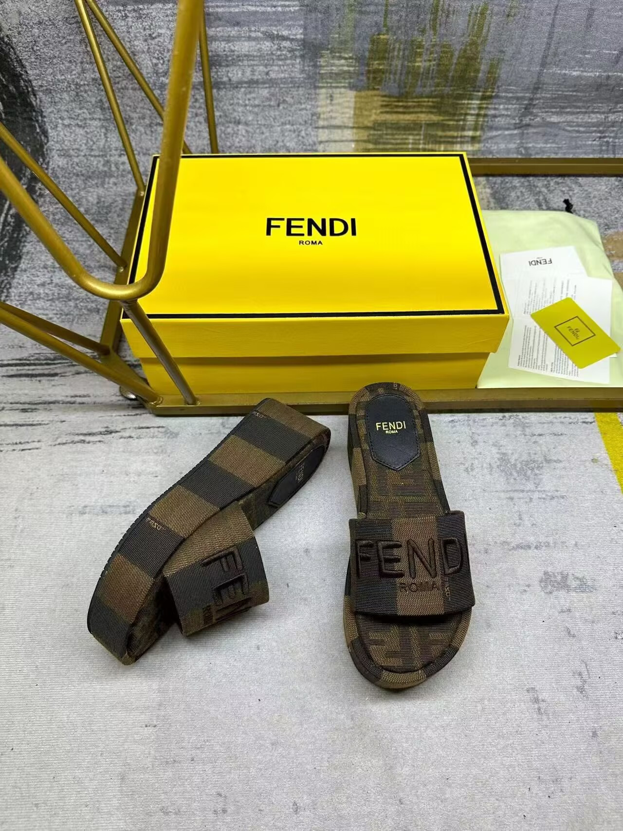 UA F**di Flatform Platform Slide Sandal