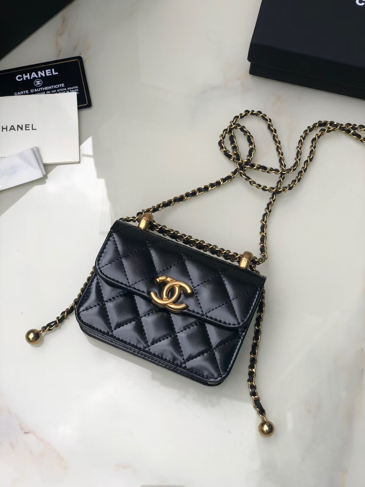 Ch**el Mini Flap Bag 12x9x2cm