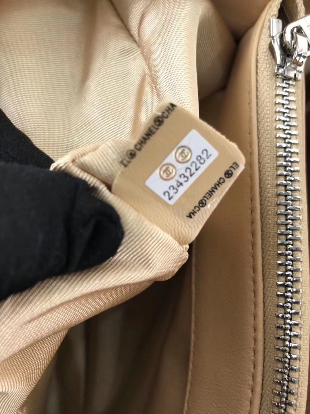 Ch**el GST lambskin leather silver hardware