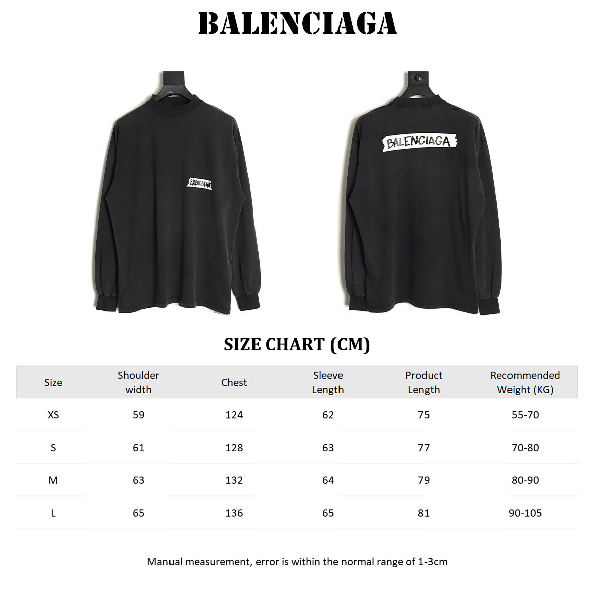 Ba1en*iaga 26SS Long-sleeved T-shirt