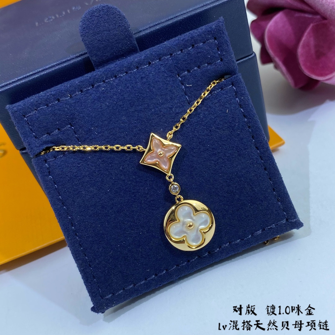 L0vis Vvtt0n Two-Flower Mandarin Duck Necklace