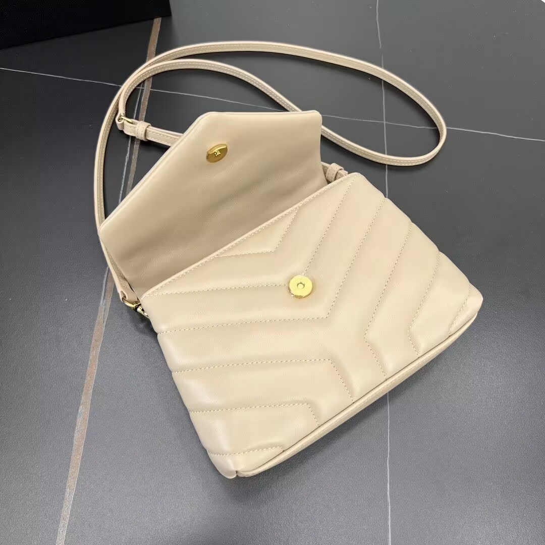 Y51 TOY LOULOU IN QUILTED LEATHER  7.9 X 5.5 X 3 INCHES