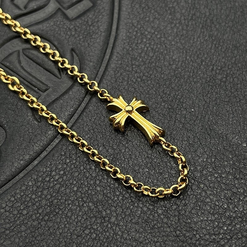 Ch*0me He**ts Cross Bracelet