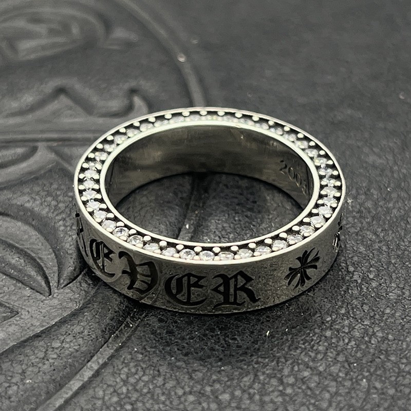 Ch*0me He**ts D1am0nd-encrusted Cross Ring