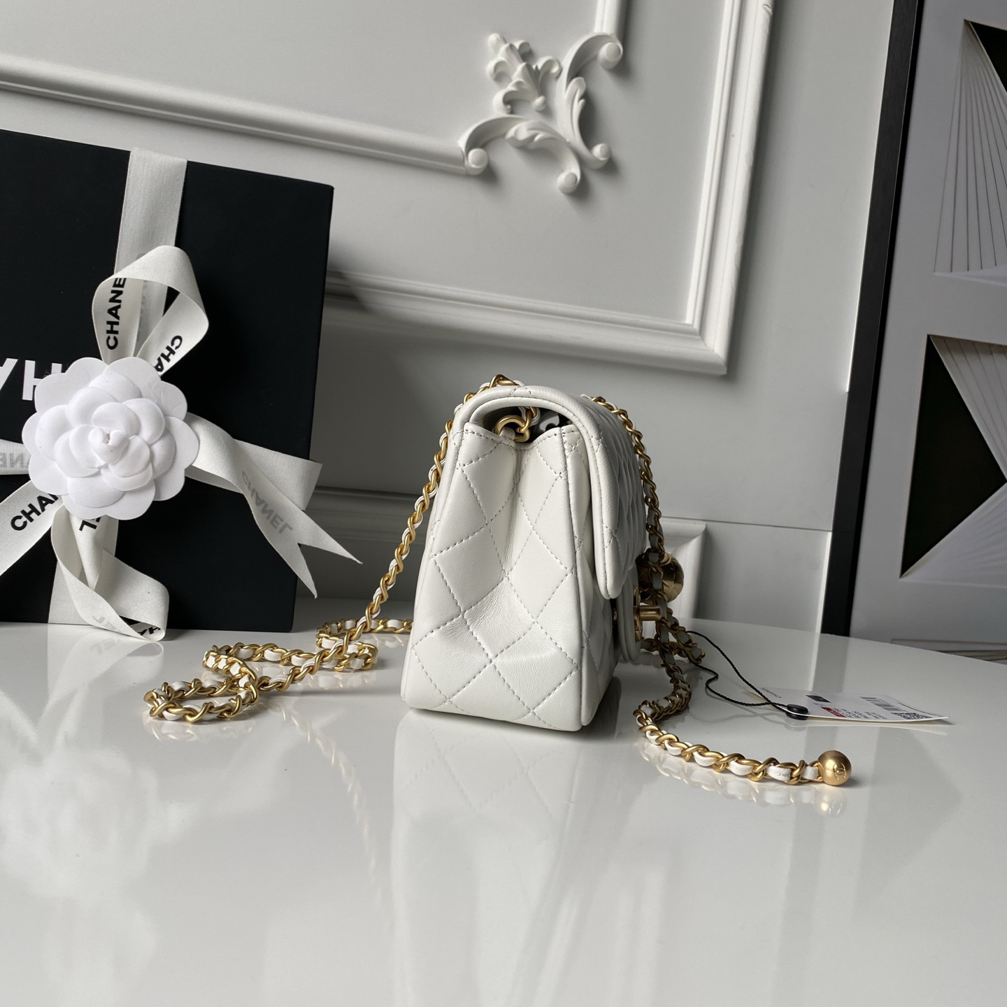 Ch**el MINI FLAP BAG 13.5x17x8cm
