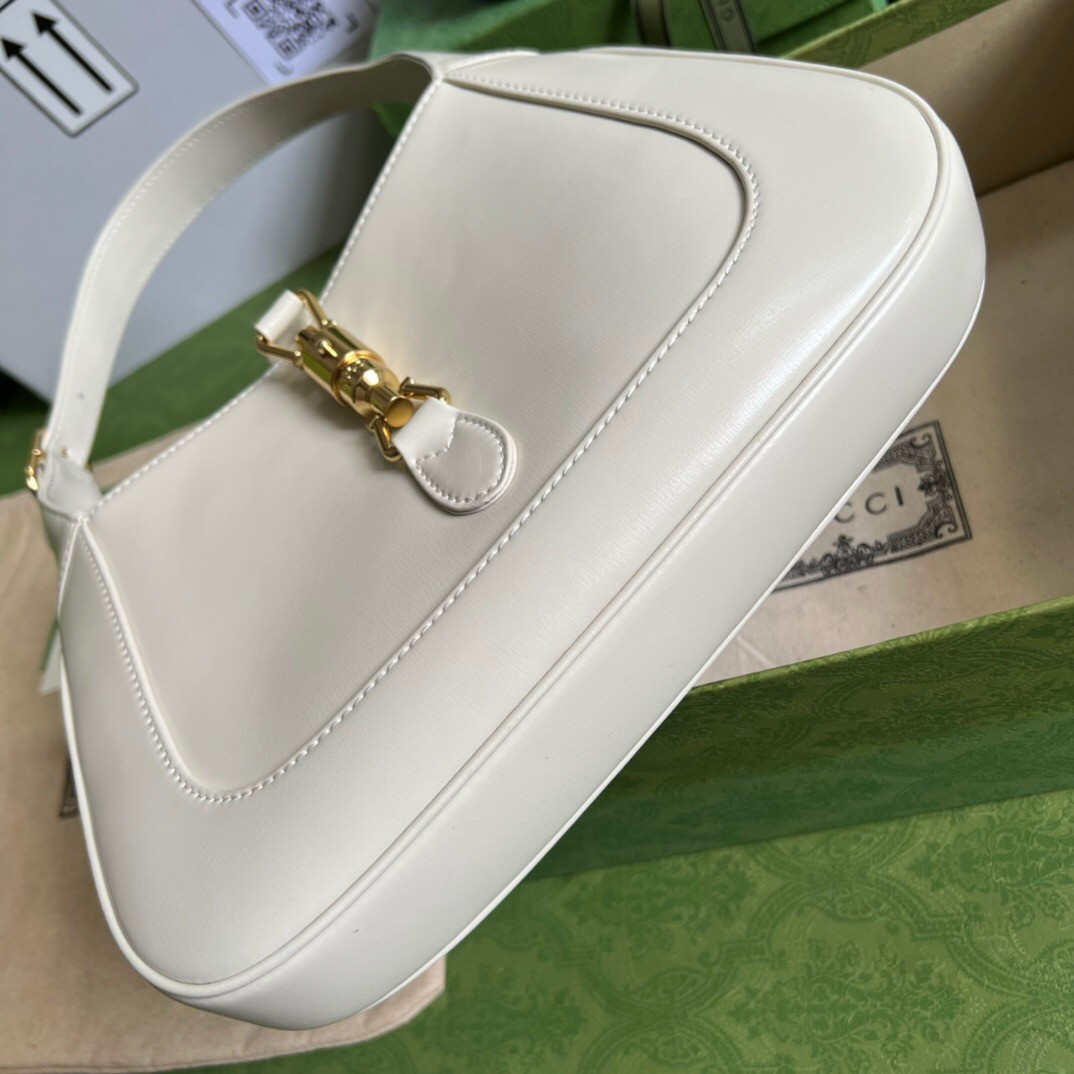 Gvc*1 JACKIE SMALL SHOULDER BAG Ivory 10.8"W x 7.5"H x 1.6"D