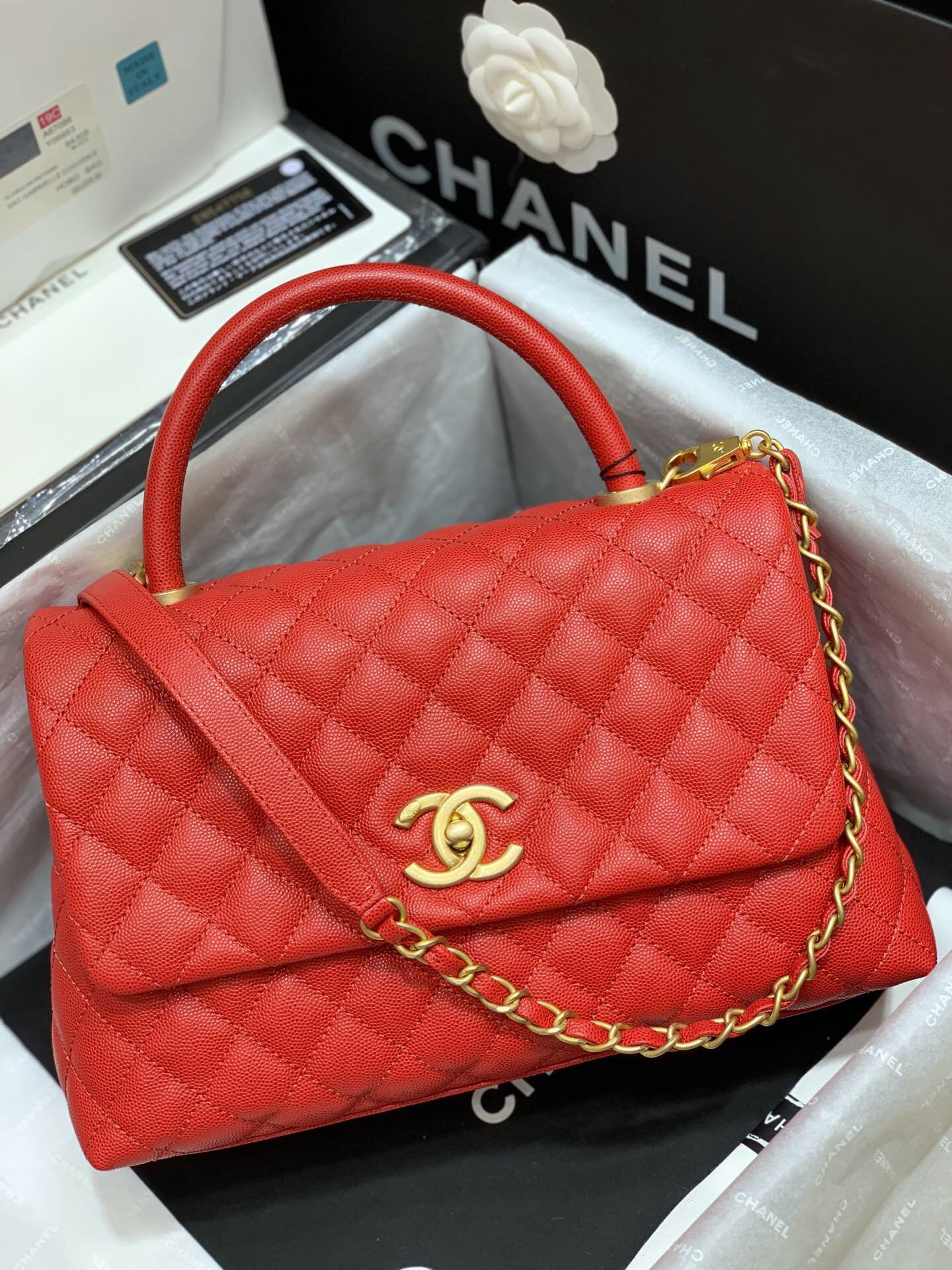 Ch**el COCO Handle bag medium 28cm