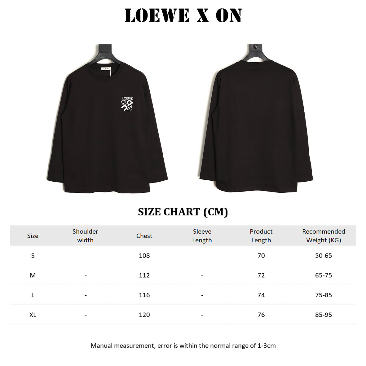 L0ew* & on 25Fw Long-sleeved T-shirt