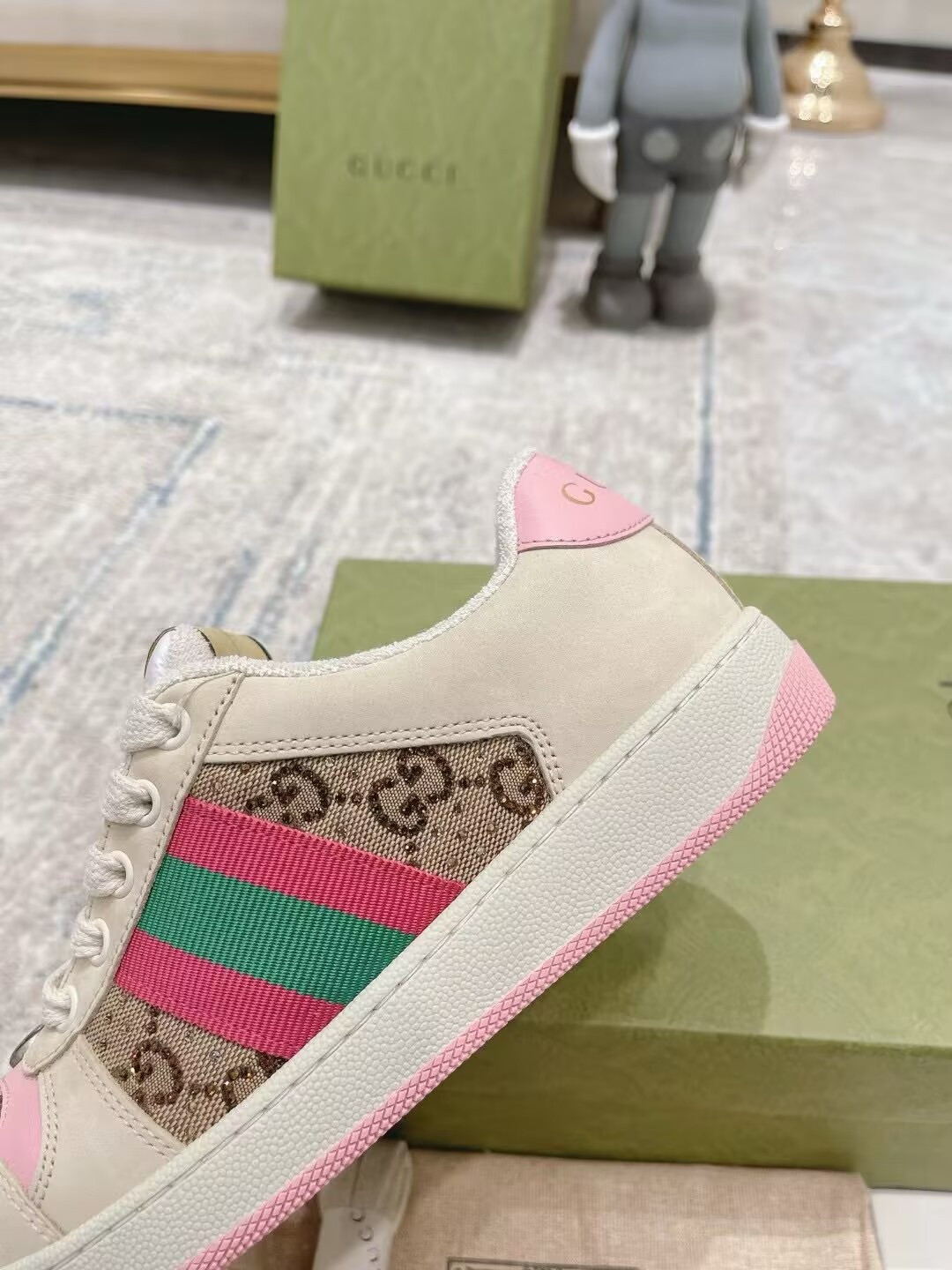 UA Gvc*1 Wmns GG Screener GG Canvas Beige Pink