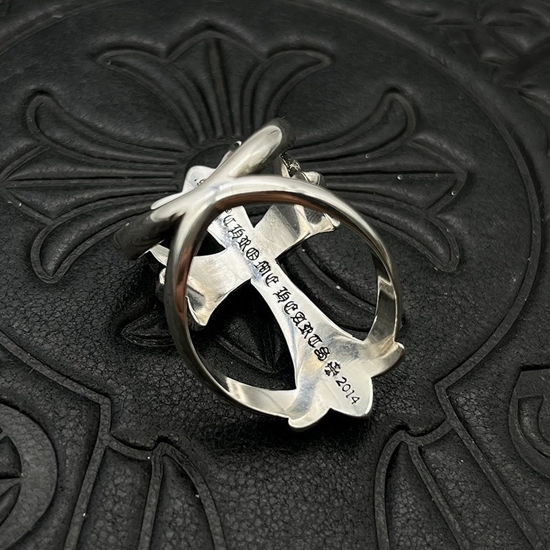 Ch*0me He**ts Cross Cutout Ring