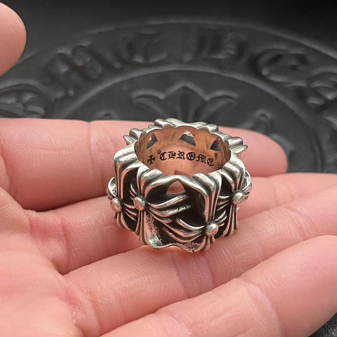 Ch*0me He**ts Cross Ring