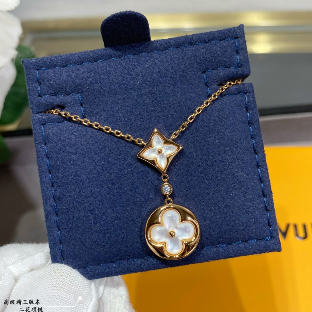 L0vis Vvtt0n Two-Flower Mandarin Duck Necklace