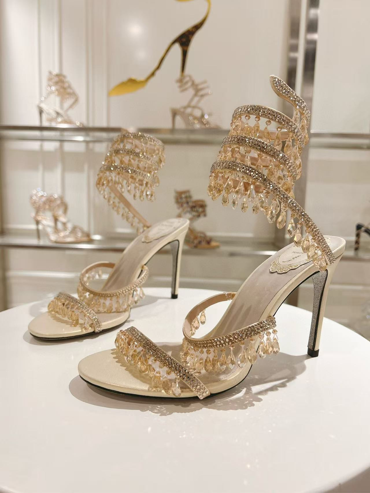 UA RENÉ CAOVILLA CHANDELIER SANDAL 95mm