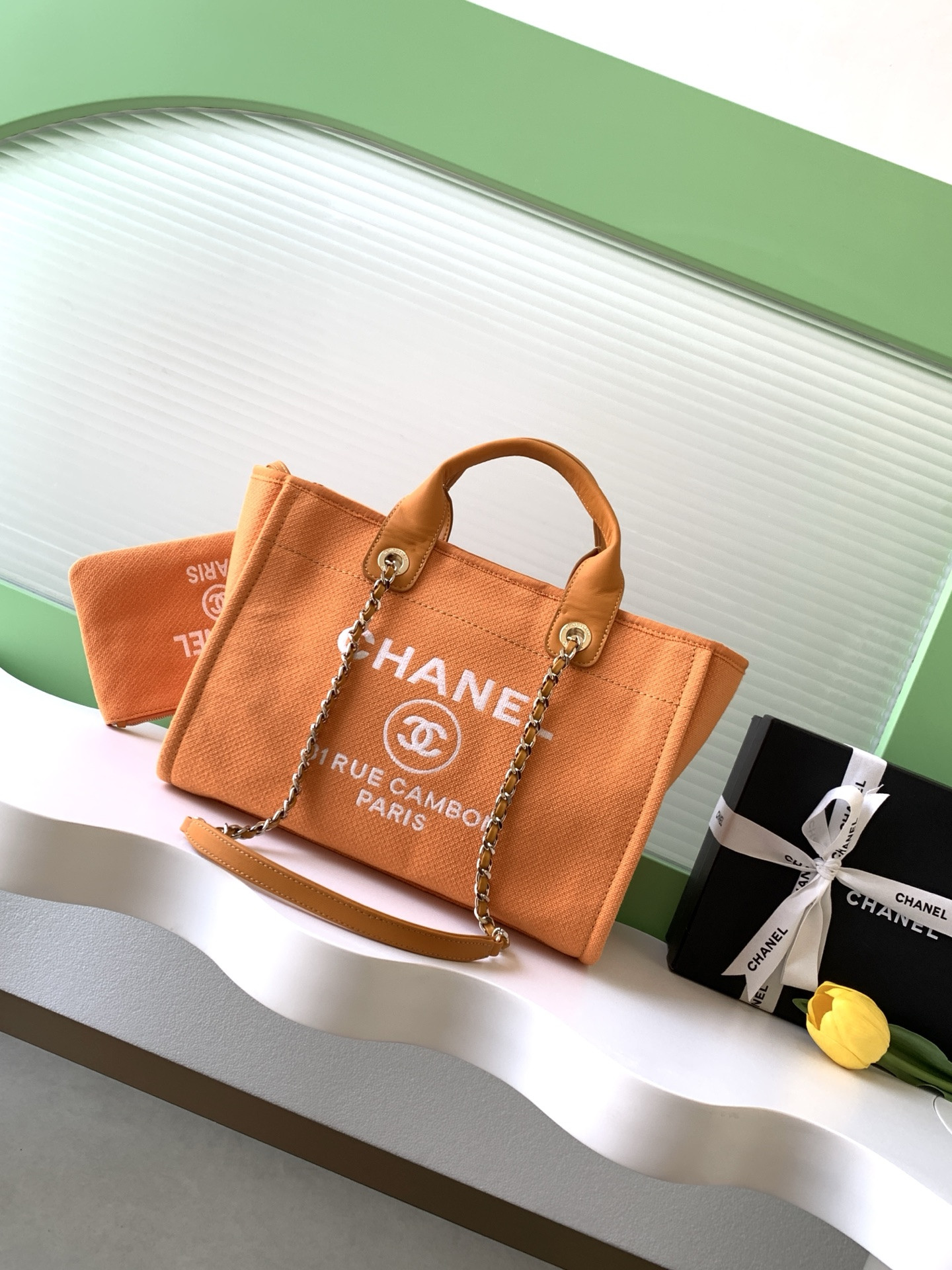 Ch**el deauville tote shopping bag 33x22x13cm