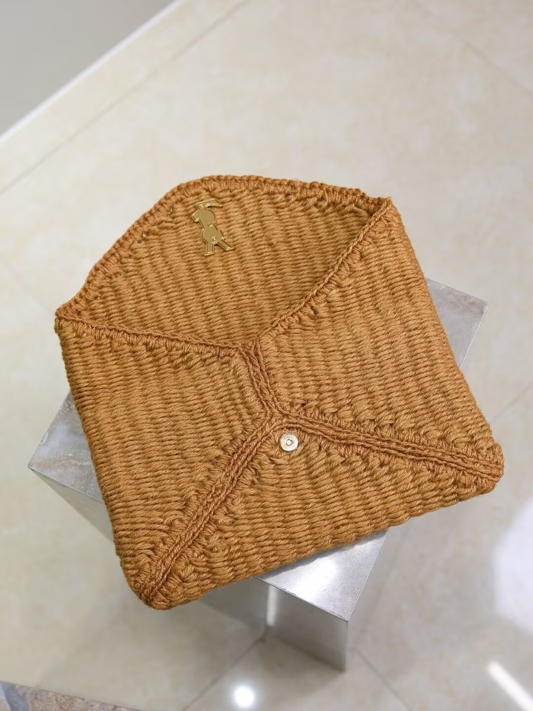 Y51 CASSANDRE Large Envelope Pouch in Rope 29.5x18x4.5cm