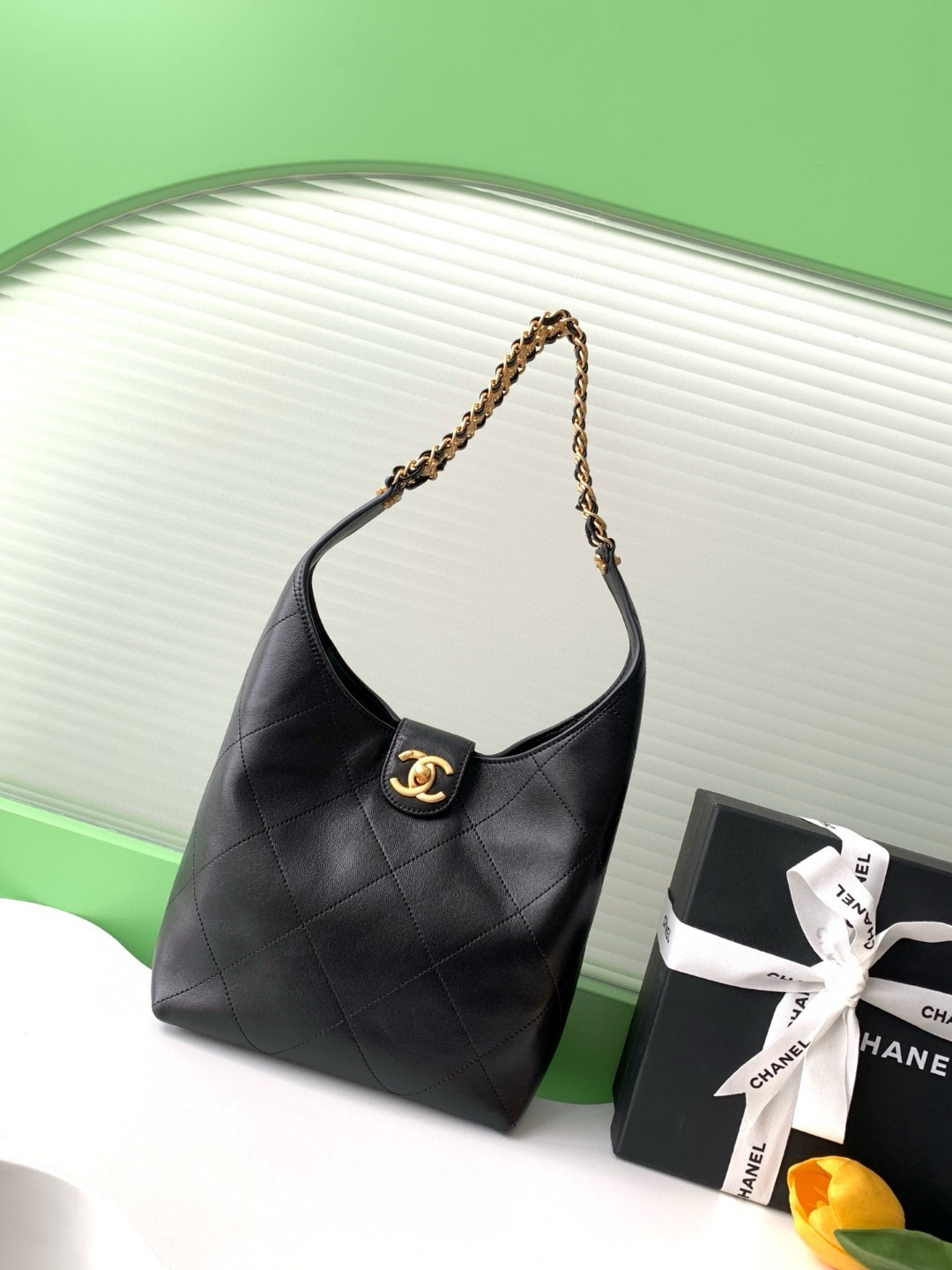 Ch**el Hobo Bag AS5410 27x 23x 21cm