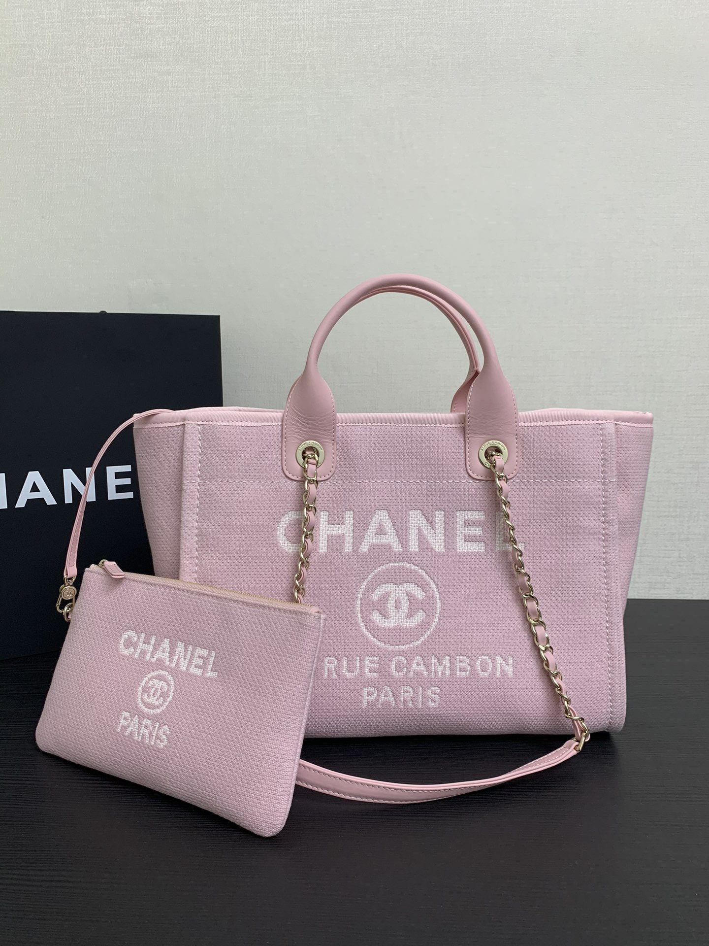Ch**el Deauville Tote Shopping Bag 39x13x22cm