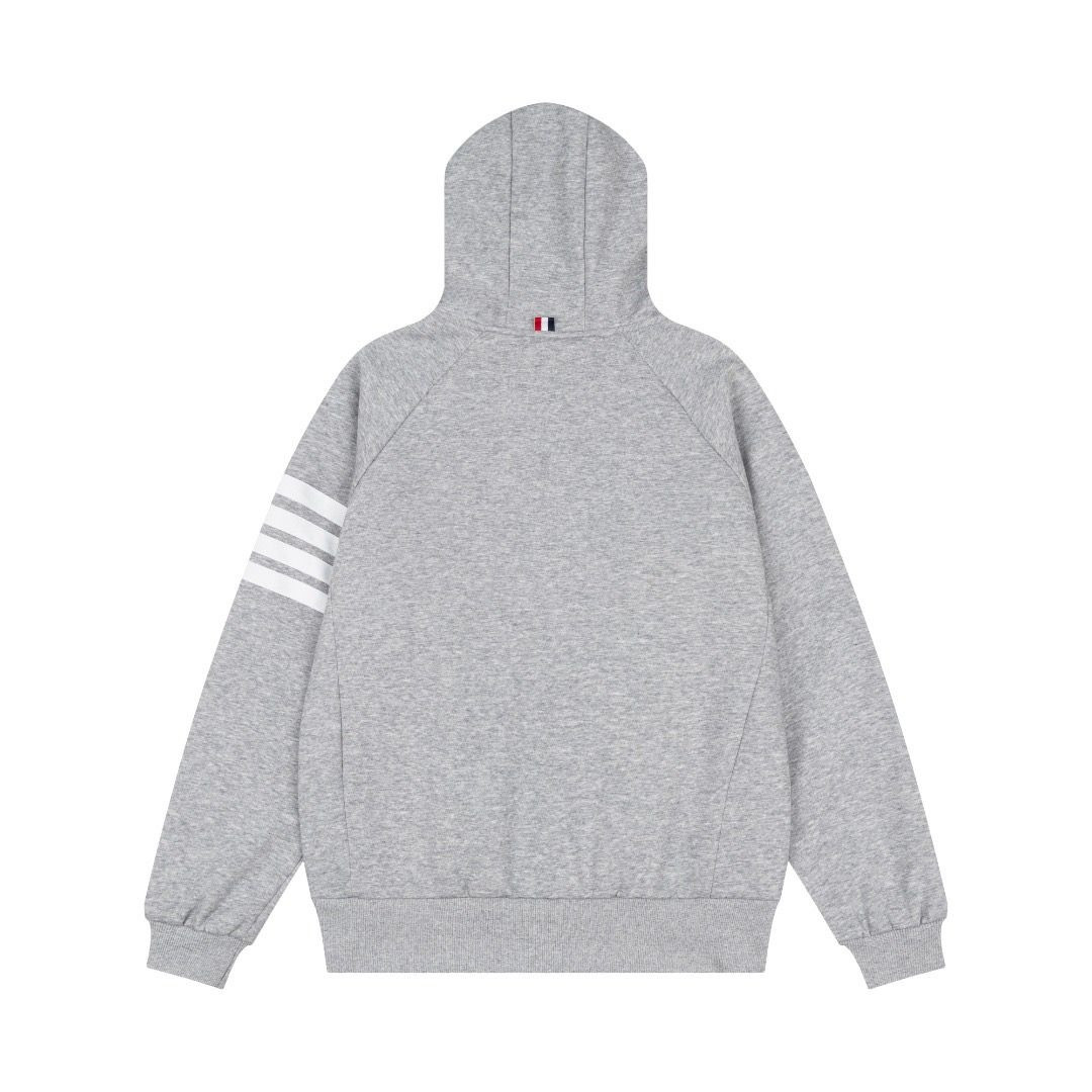 Thom Browne TB Grey 4 Bar Coats