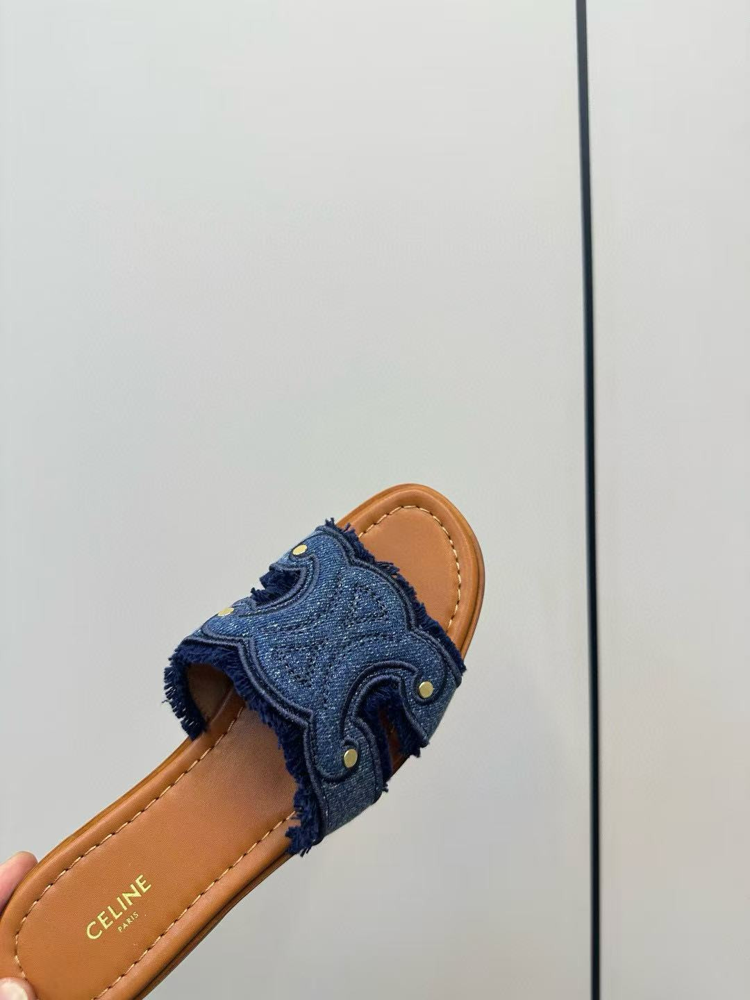 UA Ce1i*e Marina Fringed Mule In De*1m
