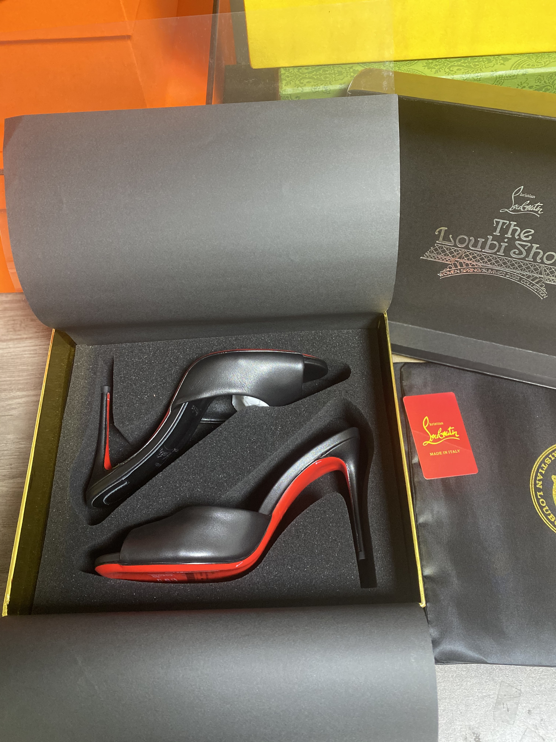 UA Chr1st1an Louboutin Me Dolly 100 Calfskin Leather Mules