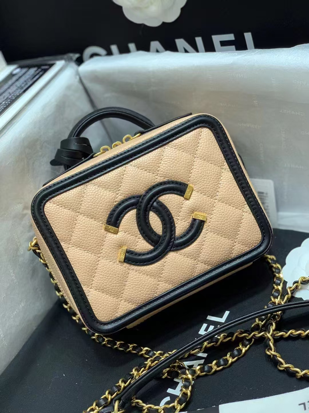 Ch**el VANITY CASE 17x7x13cm