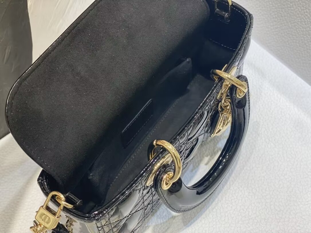 D10r SMALL LADY D-JOY BAG BLACK  22x6x12cm