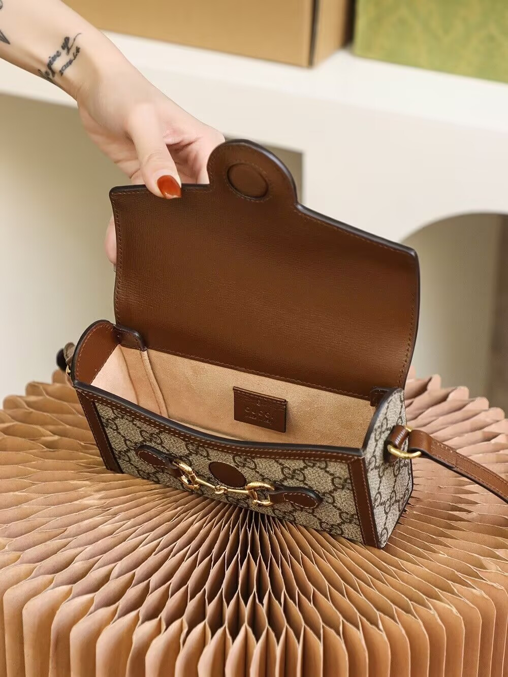 Gvc*1 Horsebit 1955 Mini Bag 18x12x5cm