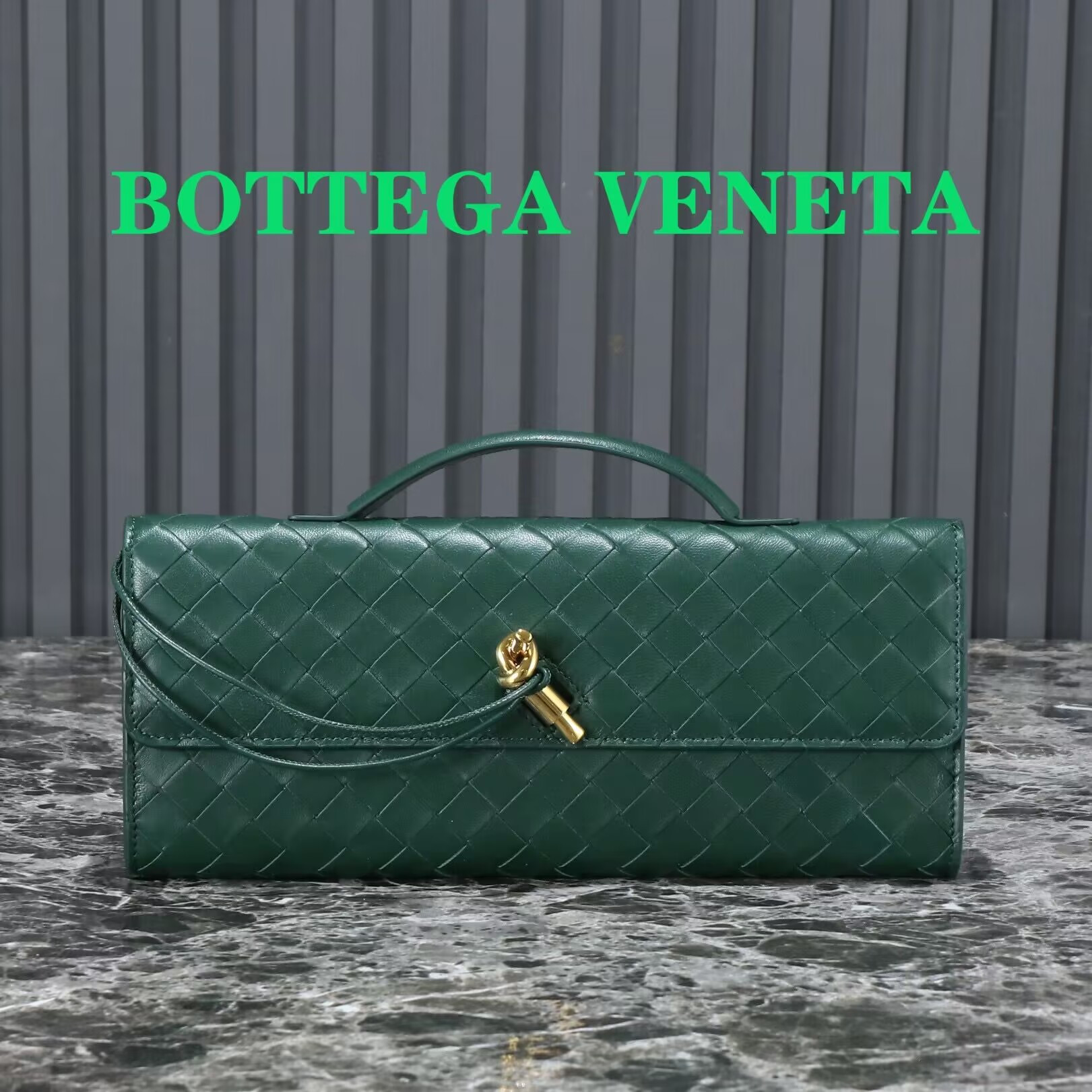 B0tt*ga Ven*ta Long Clutch Andiamo With Handle Fondant 31x13x3cm