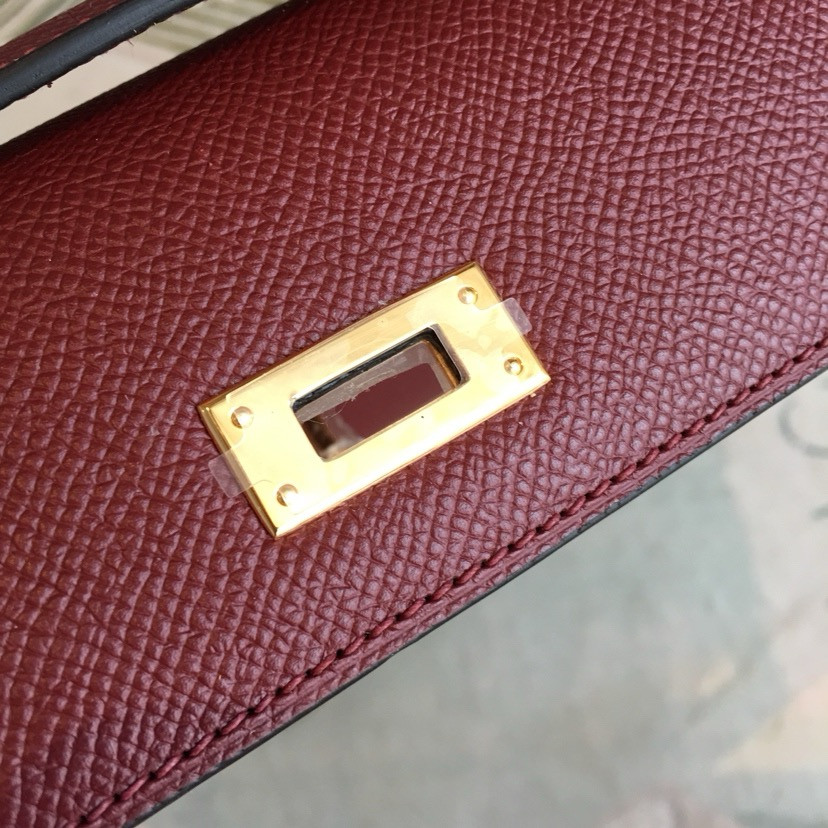H**me5 Kelly Cut 31cm Epsom Leather Gold