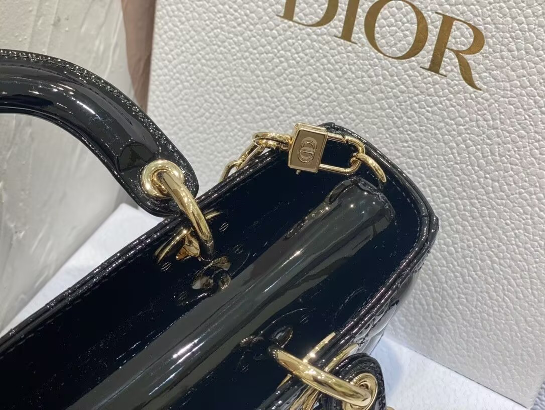 D10r SMALL LADY D-JOY BAG BLACK  22x6x12cm