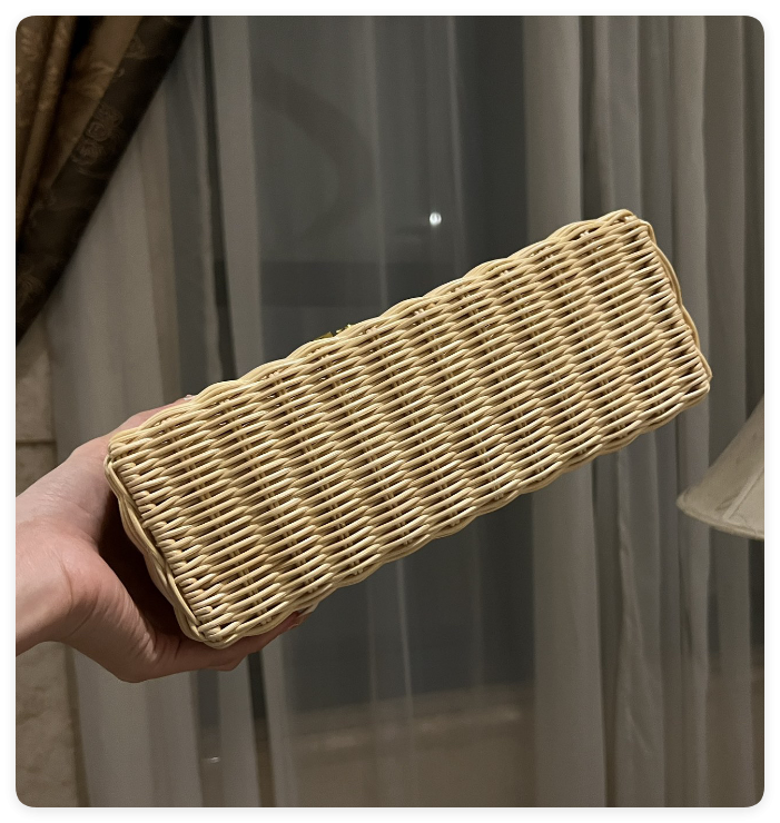 L0r0 P1ana Extra Pocket L27 Wicker Bag 27 x 10 x 16cm