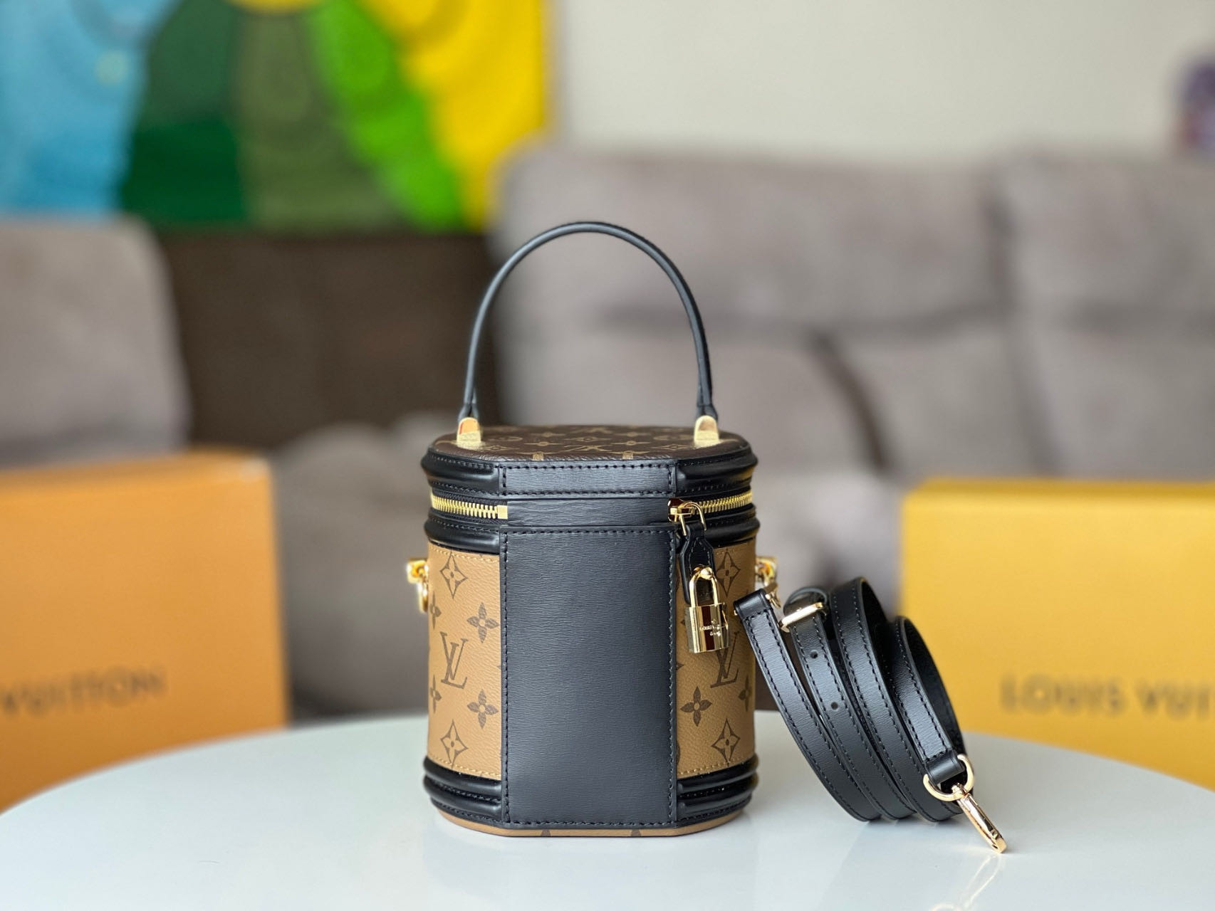 LV CANNES M43986 5.9x6.7x5.9 inches