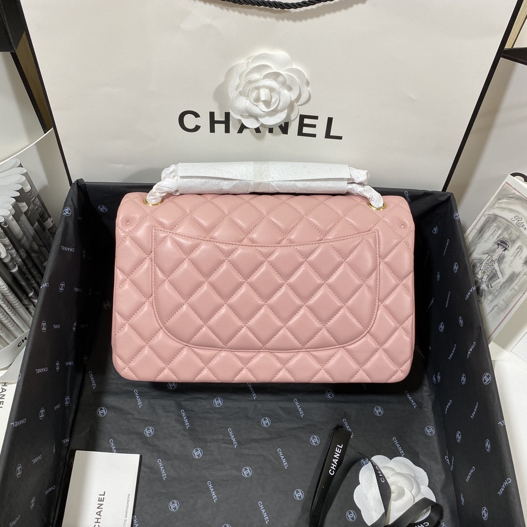 Ch**el CLASSIC FLAP JUMBO 30CM CF PINK GOLD 7.6 × 11.7 × 3.9 in