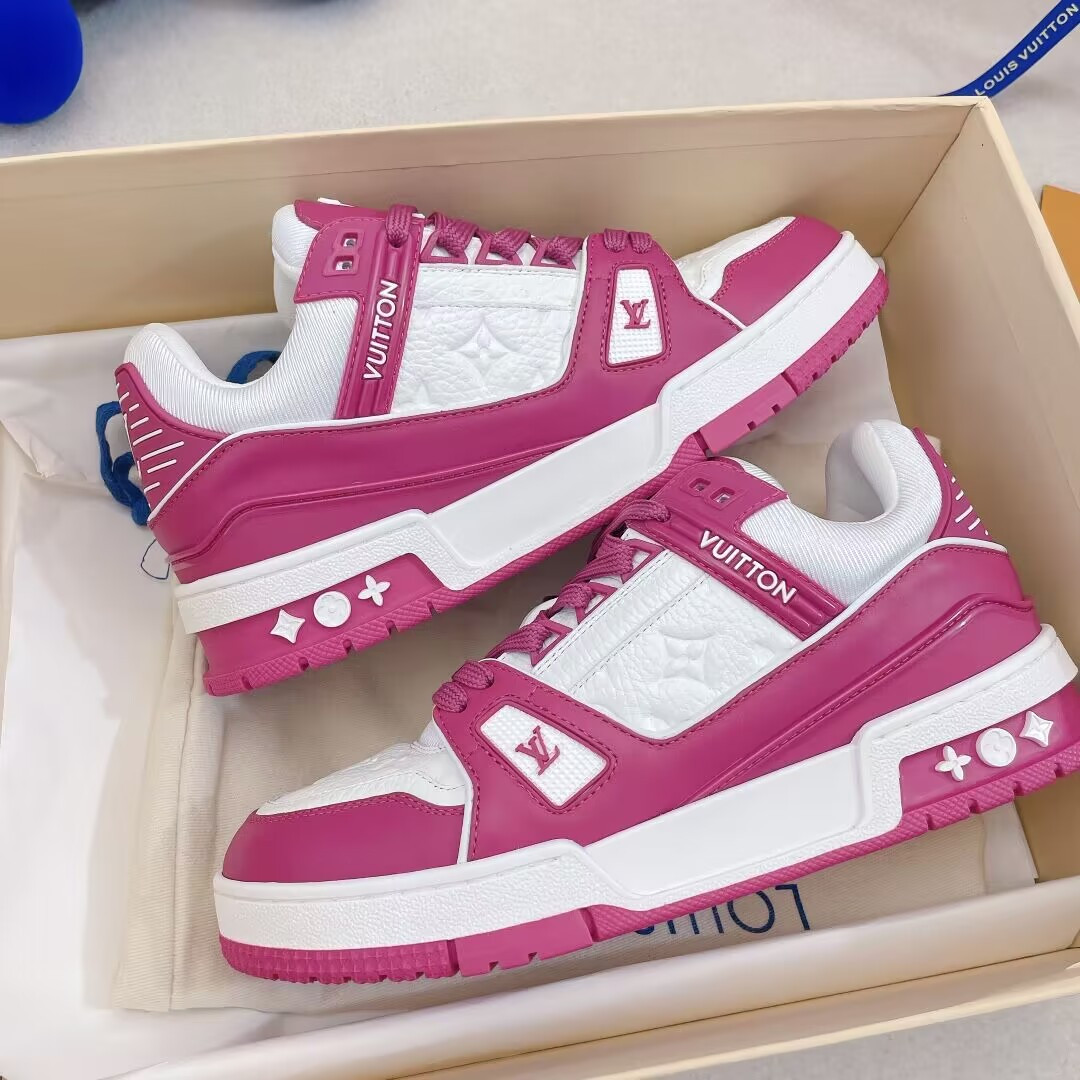 UA L0vis Vvtt0n LV Trainer Low White Fuchsia