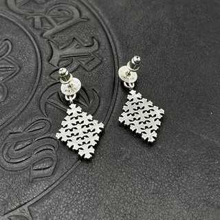 Ch*0me He**ts Small Rhombus Cross Chain Earrings