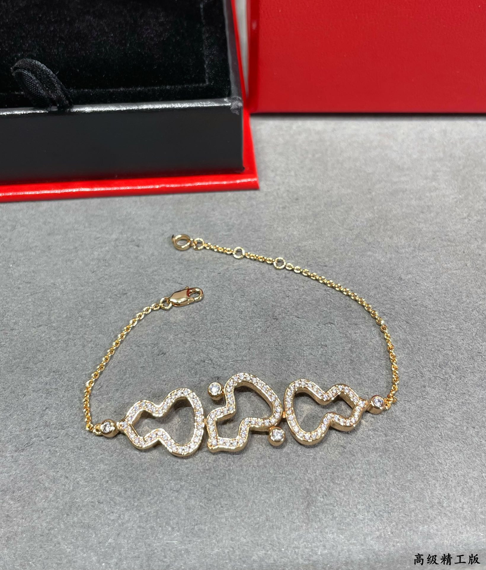 Qeelin Triple Gourd Full D1am0nd Bracelet