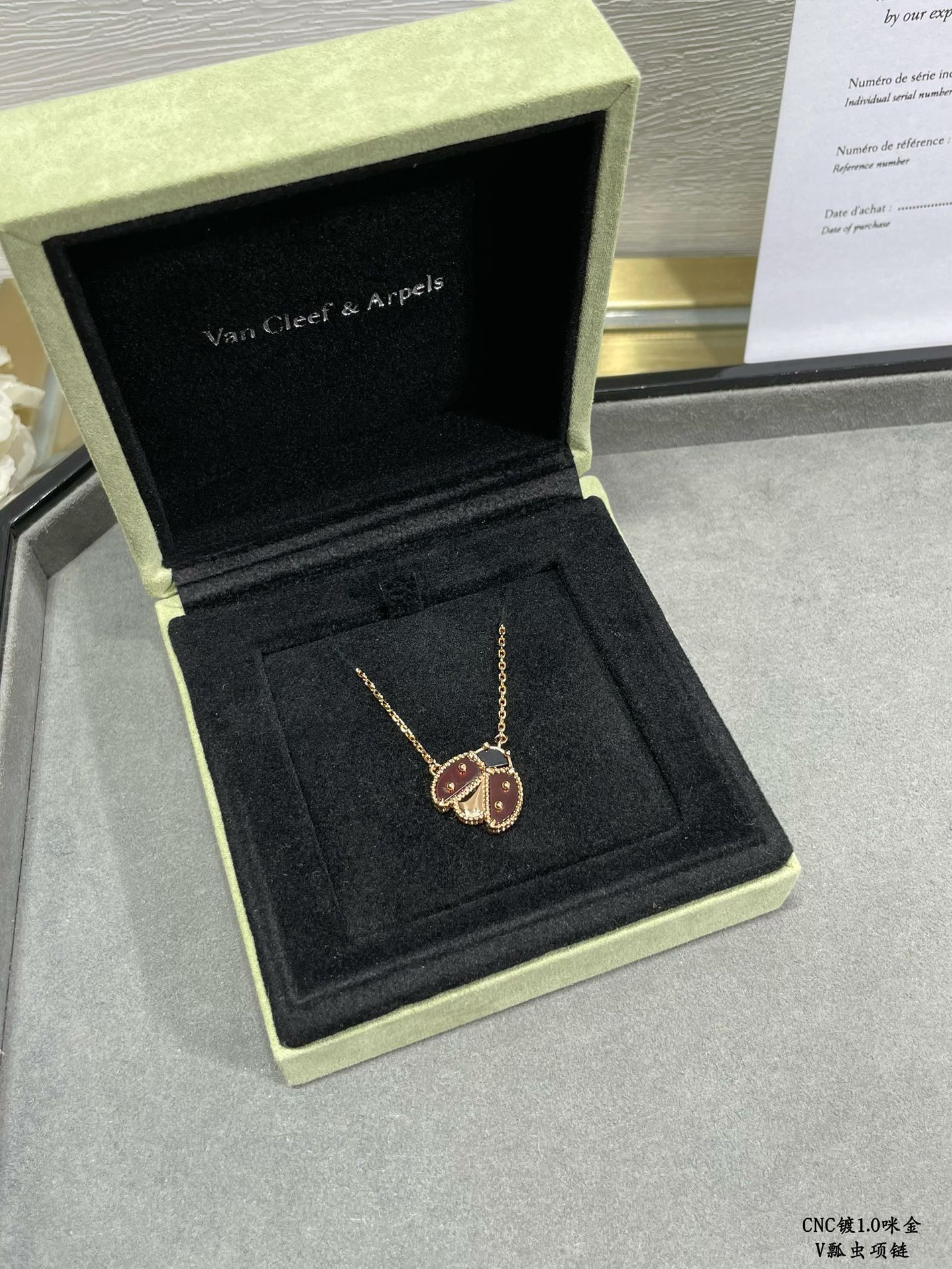 V*n Cl**f & Arpels ladybug Necklace