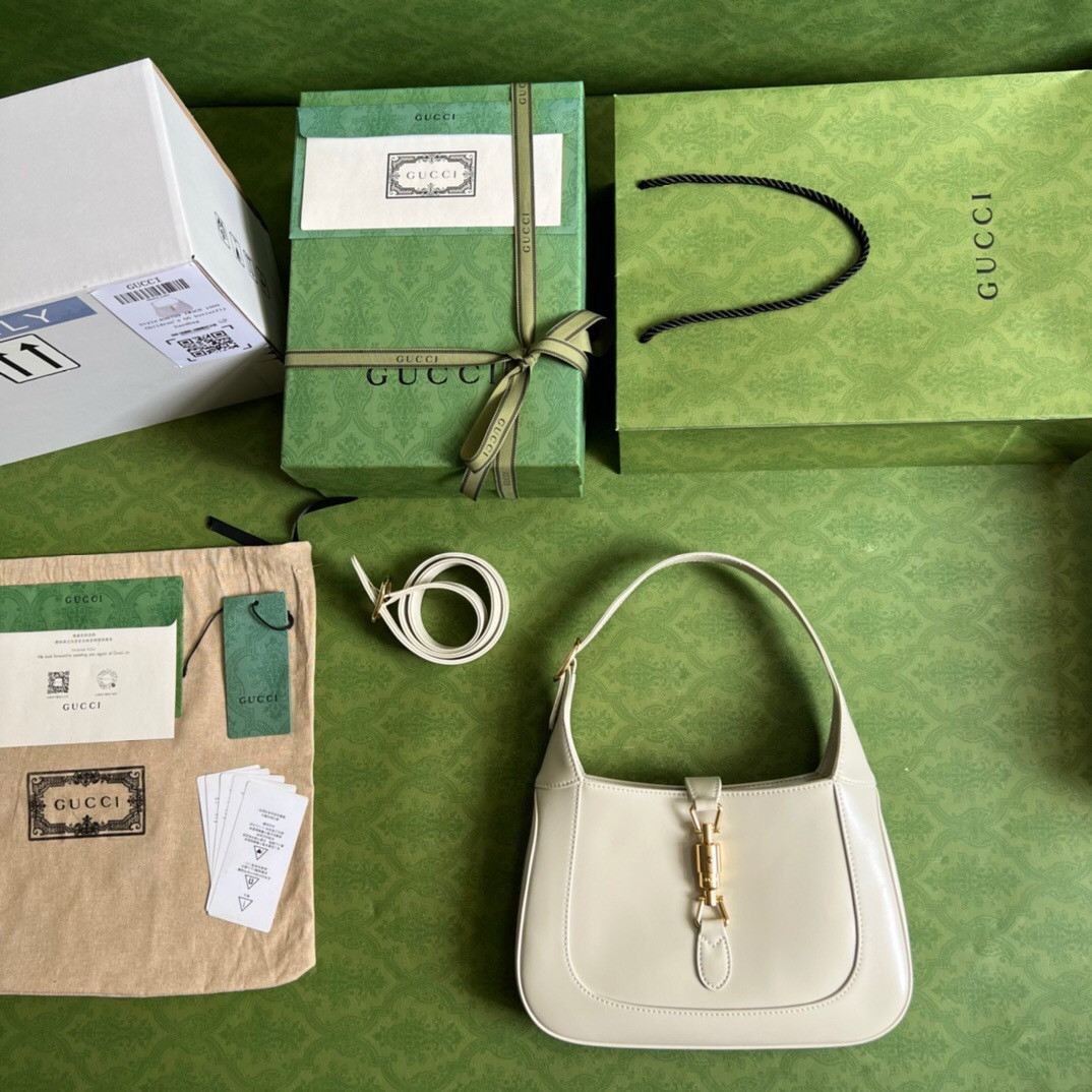 Gvc*1 JACKIE SMALL SHOULDER BAG Ivory 10.8"W x 7.5"H x 1.6"D