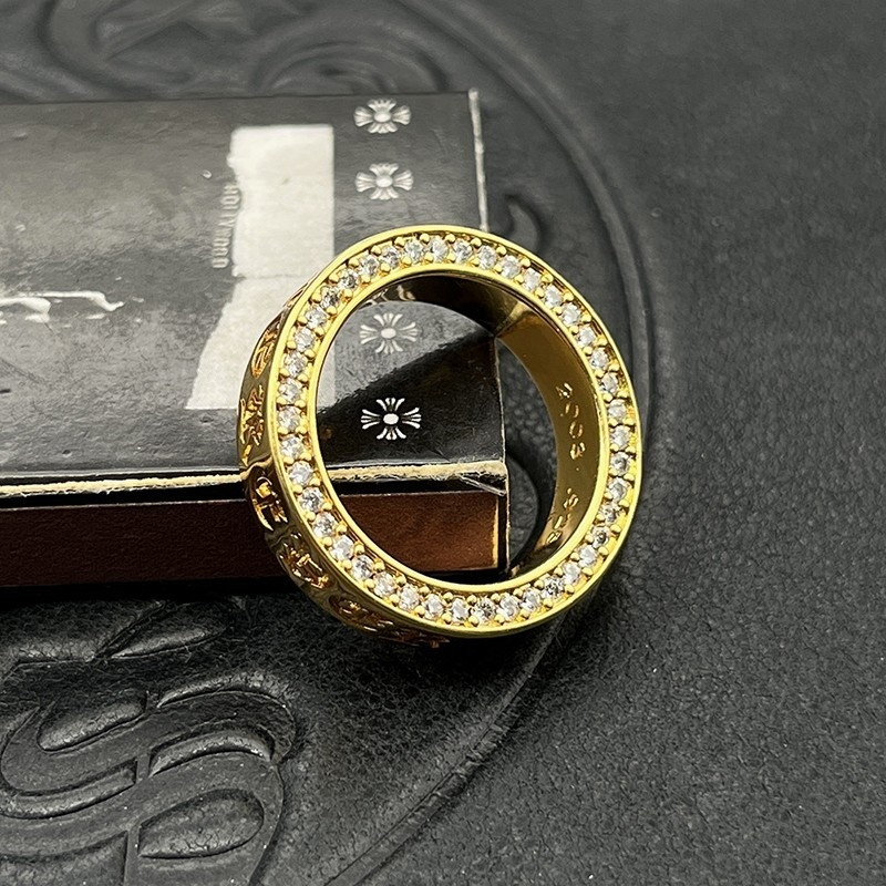 Ch*0me He**ts D1am0nd-encrusted Cross Ring