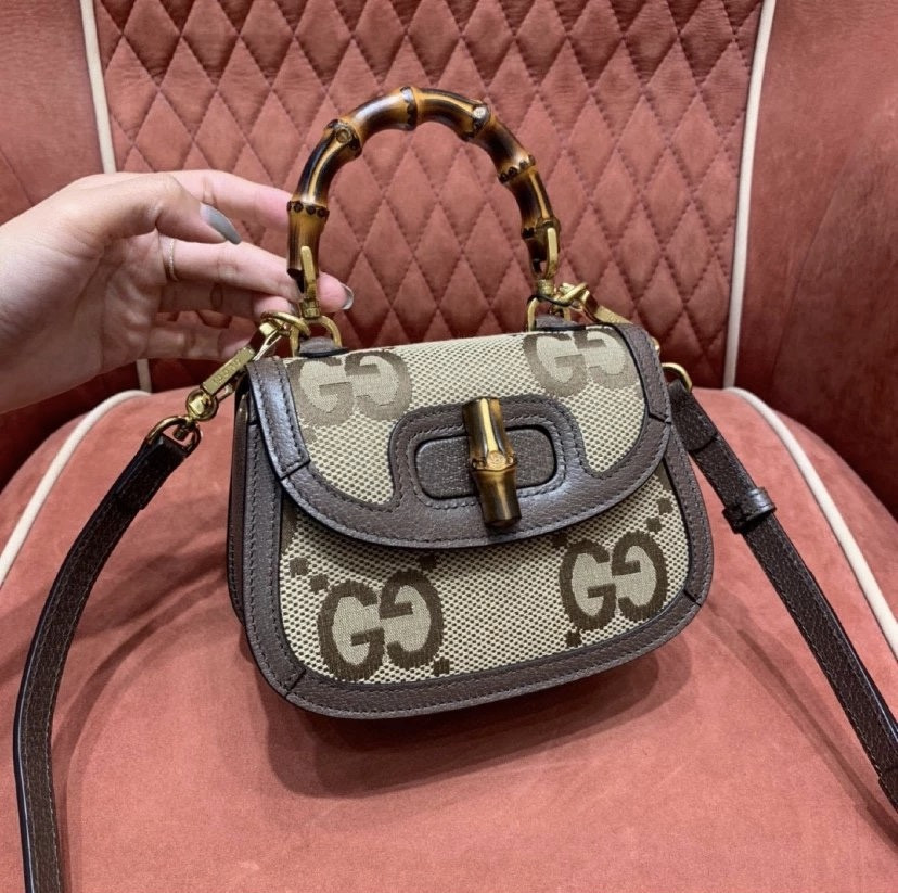 Gvc*1 Mini Bamboo Handbag with S*per Double G