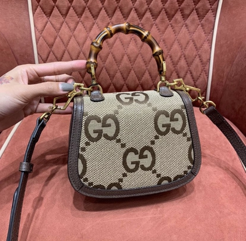 Gvc*1 Mini Bamboo Handbag with S*per Double G