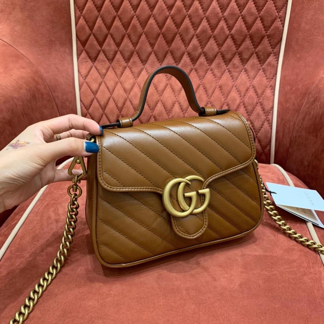 Gvc*1 GG Marmont mini top handle bag 21cm