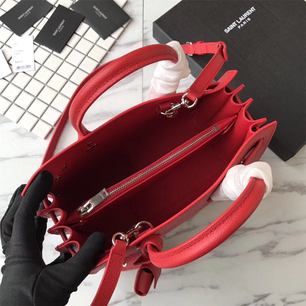 Y51 SAC DE JOUR BABY IN GRAINED LEATHER SHINY RED