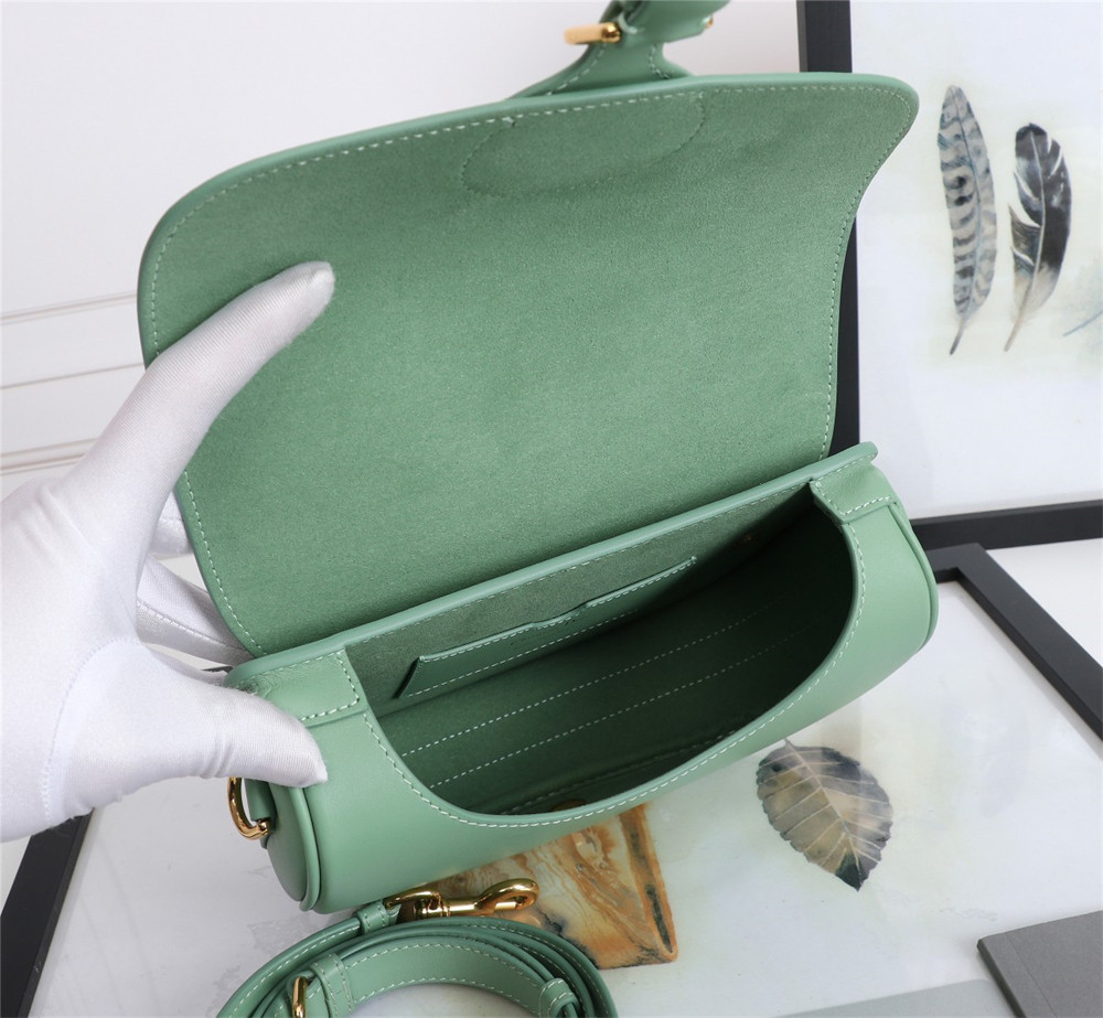 MEDIUM D10r BOBBY BAG Green Box Calfskin
