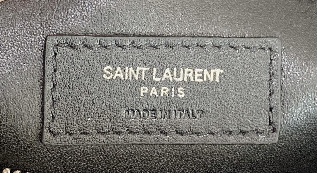 Y51 LOULOU SMALL IN QUILTED LEATHER BLACK SILVER 9 X 6.1 X 3.3 INCHES