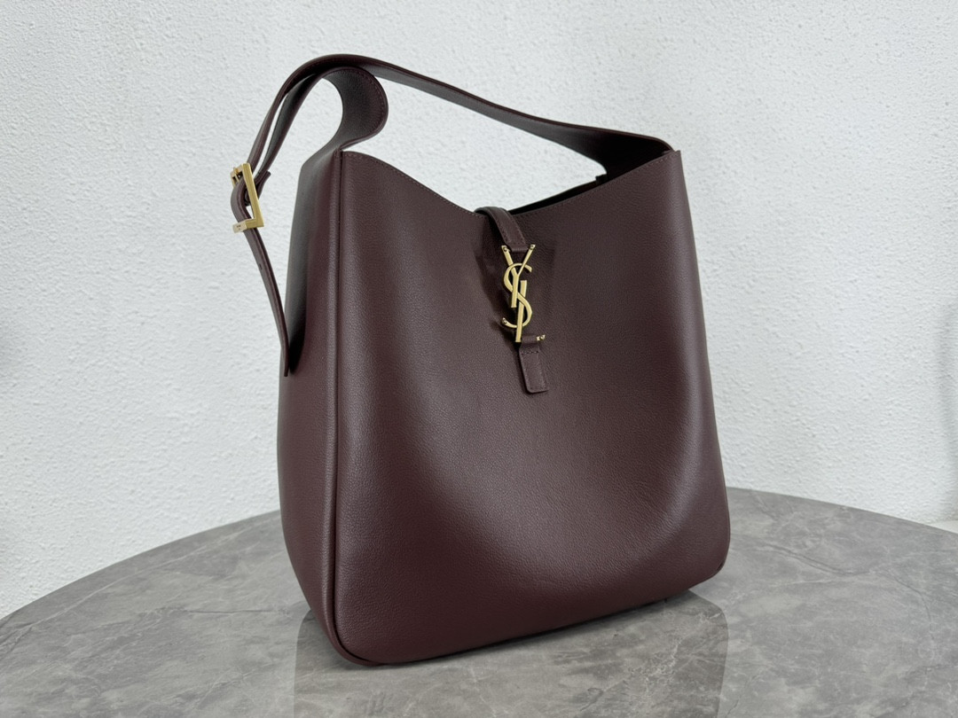 Y51 LE 5 À 7 S*pPLE LARGE IN SMOOTH LEATHER DARK RED 11.8" X 11" X 4.3"