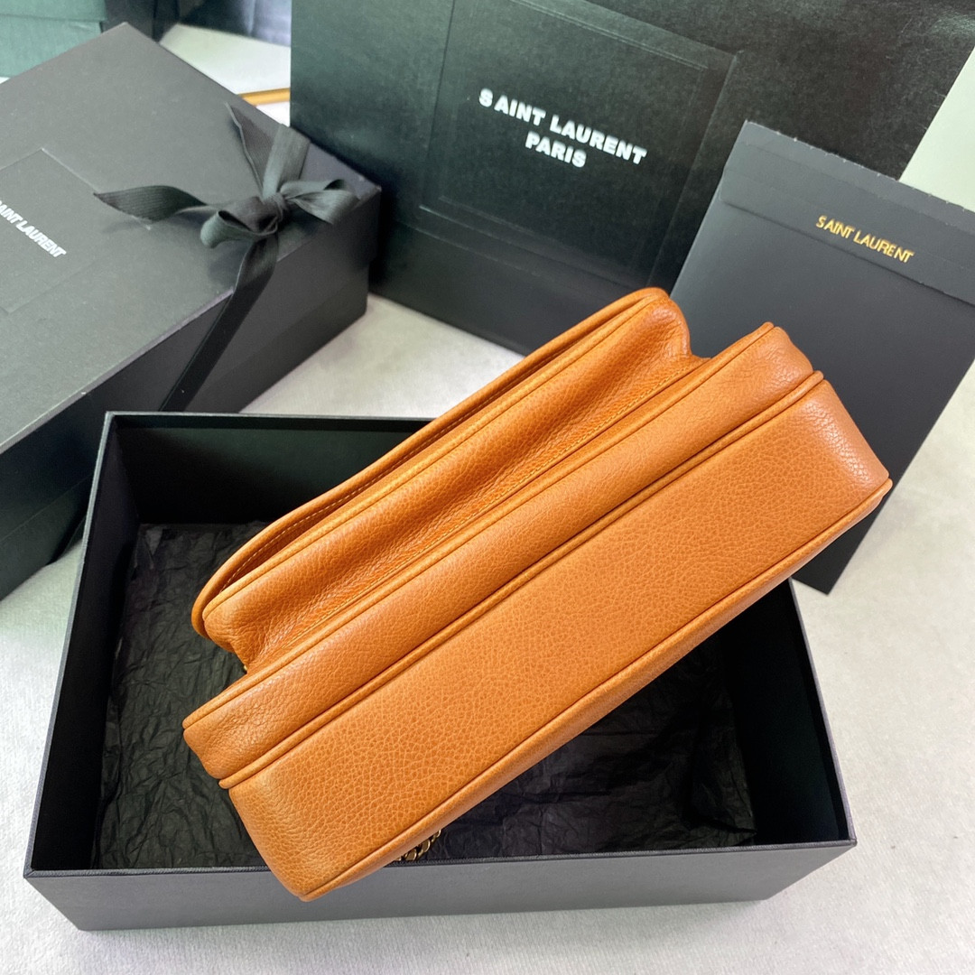 Y51 NIKI MEDIUM IN VINTAGE LEATHER ORANGE 11 X 7.8 X 3.3 INCHES