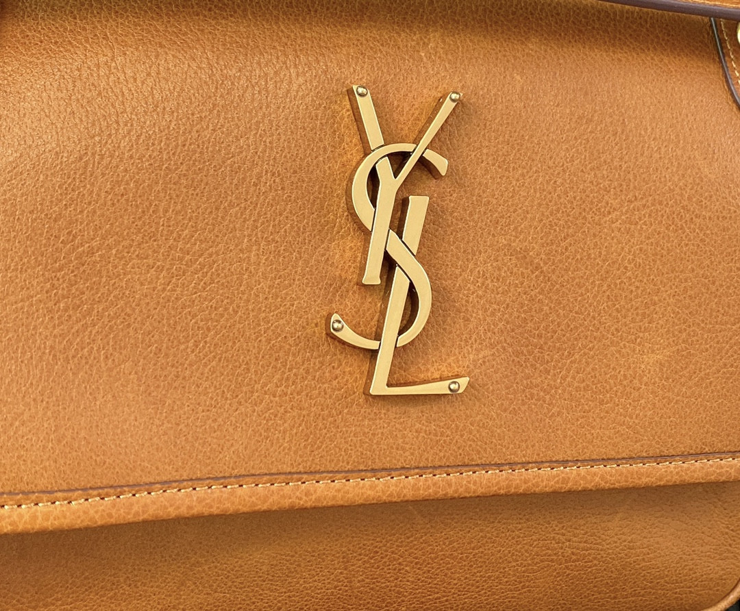 Y51 NIKI MEDIUM IN VINTAGE LEATHER ORANGE 11 X 7.8 X 3.3 INCHES