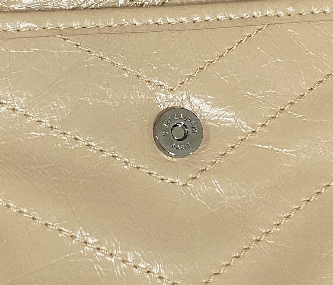 Y51 NIKI BABY IN VINTAGE LEATHER DARK BEIGE 8.2 X 6 X 2.9 INCHES